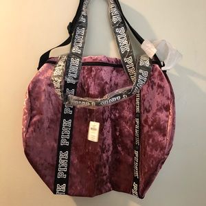 Victoria secret velour duffle bag. BNWT